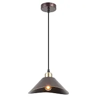 Светильник подвесной лофт Opelika GRLSP-9533 Lussole бронзовый 1 лампа, основание коричневое в стиле лофт 