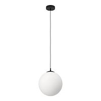 Светильник подвесной Rondo 3 900511 Eglo белый 1 лампа, основание чёрное в стиле современный шар
