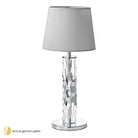 Настольная лампа PRIMAVERA LG1 CHROME Crystal Lux прозрачная 1 лампа, основание хром металл в стиле современный 