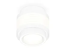 Светильник накладной XS8431002 Ambrella light белый 1 лампа, основание белое в стиле хай-тек круглый