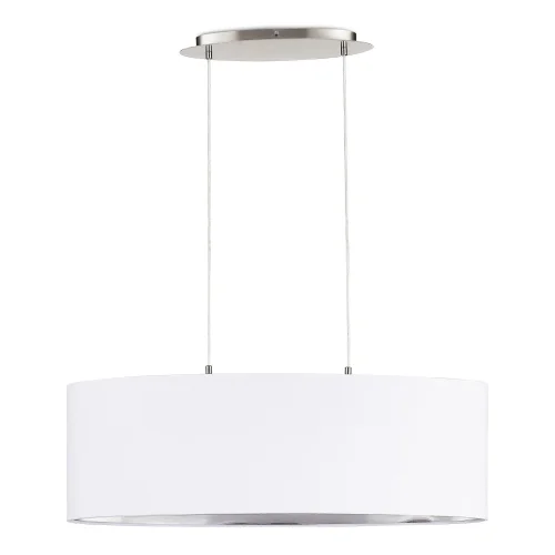 Светильник подвесной Brescia SLE300563-03 Evoluce белый 3 лампы, основание никель в стиле современный 
