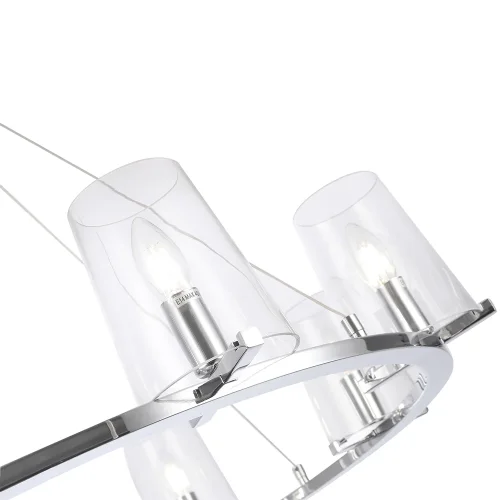 Люстра подвесная MEDICI SP8 Crystal Lux прозрачная на 8 ламп, основание хром в стиле лофт  фото 5