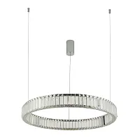 Люстра подвесная LED Renata 1135/02 SP-36 Divinare прозрачная на 1 лампа, основание хром в стиле современный кольца