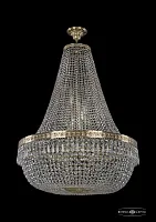 Люстра потолочная хрустальная 19011/H2/80IV G Bohemia Ivele Crystal прозрачная на 22 лампы, основание золотое в стиле классический sp