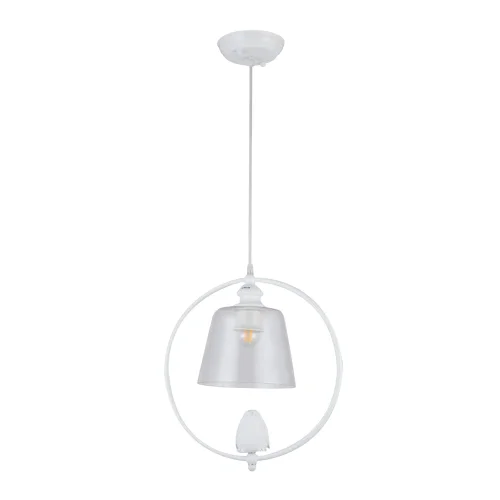 Светильник подвесной Passero A4289SP-1WH Arte Lamp прозрачный 1 лампа, основание белое в стиле прованс птички