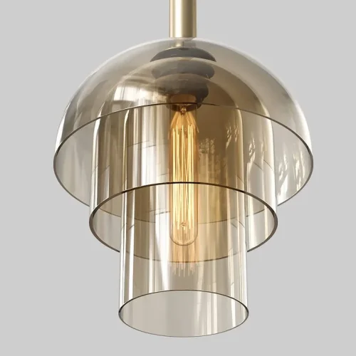 Светильник подвесной JOLLY H38 167820-26 ImperiumLoft коричневый 1 лампа, основание латунь в стиле лофт  фото 3
