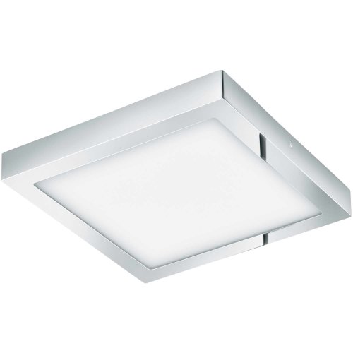 Светильник потолочный LED FUEVA 1 96247 Eglo белый 1 лампа, основание хром серое в стиле минимализм современный квадраты