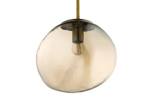 Светильник подвесной Daone E 1.P2 C Arti Lampadari бежевый 1 лампа, основание золотое в стиле лофт кантри  фото 4