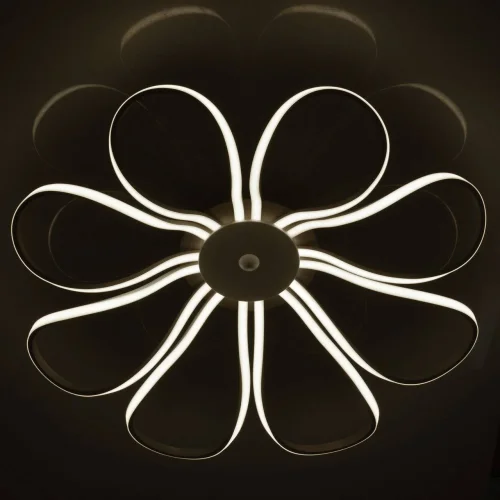 Люстра потолочная LED Аурих 496017008 DeMarkt белая на 8 ламп, основание белое в стиле хай-тек  фото 4