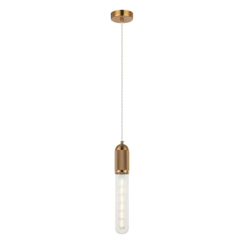 Светильник подвесной Blount LSP-8784 Lussole прозрачный 1 лампа, основание бронзовое в стиле хай-тек современный трубочки