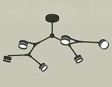 Светильник потолочный XB9056203 Ambrella light чёрный 6 ламп, основание чёрное в стиле современный хай-тек 