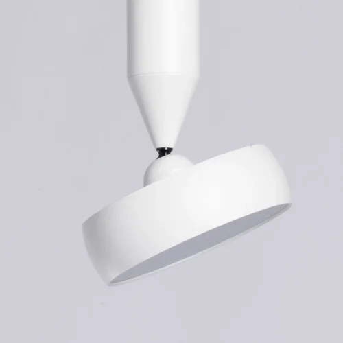 Светильник подвесной LED Информ 851010901 DeMarkt белый 1 лампа, основание белое в стиле хай-тек современный  фото 4
