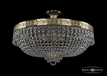 Люстра потолочная хрустальная 19271/60IV G Bohemia Ivele Crystal прозрачная на 10 ламп, основание золотое в стиле классический sp