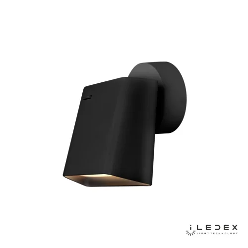 Бра с выключателем LED Crunk W1031 BK iLedex чёрный на 1 лампа, основание чёрное в стиле современный хай-тек 