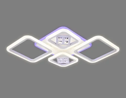 Люстра потолочная LED с пультом Ice FA286 Ambrella light белая на 1 лампа, основание белое в стиле современный хай-тек с пультом фото 4