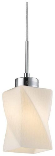 Светильник подвесной 280-126-01 Velante белый 1 лампа, основание хром венге в стиле современный 