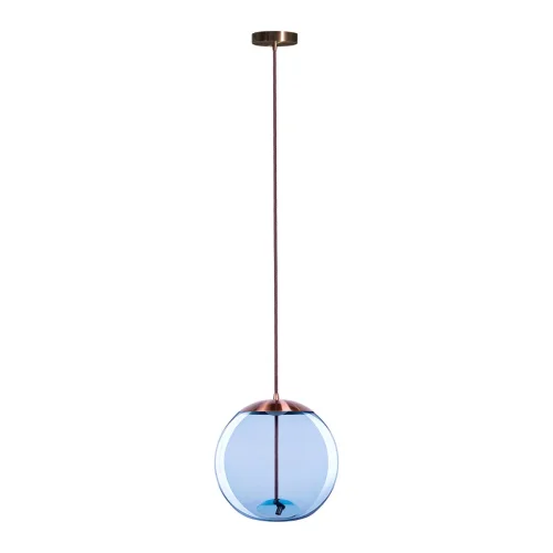Светильник подвесной LED Knot 8133-B mini LOFT IT голубой 1 лампа, основание медь в стиле модерн  фото 3