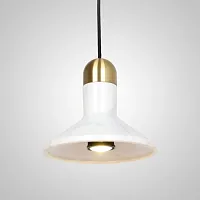 Светильник подвесной RARITY white 189887-23 ImperiumLoft белый 1 лампа, основание латунь в стиле скандинавский 
