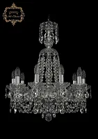 Люстра подвесная хрустальная 11.11.10.195.XL-68.Cr.Sp Bohemia Art Classic прозрачная на 10 ламп, основание хром в стиле классика 