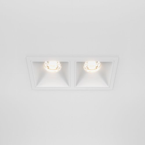 Светильник точечный Alfa LED DL043-02-10W3K-SQ-W Maytoni белый 2 лампы, основание белое в стиле современный  фото 5