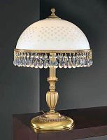 Настольная лампа P 8201 G Reccagni Angelo белая 2 лампы, основание античное бронза латунь металл в стиле классический 