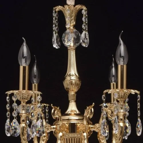Люстра подвесная Габриэль 491013008 Chiaro без плафона на 8 ламп, основание золотое латунь в стиле классический  фото 10