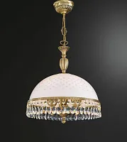 Люстра подвесная  L 8201/38 Reccagni Angelo белая на 3 лампы, основание античное бронза в стиле классический 
