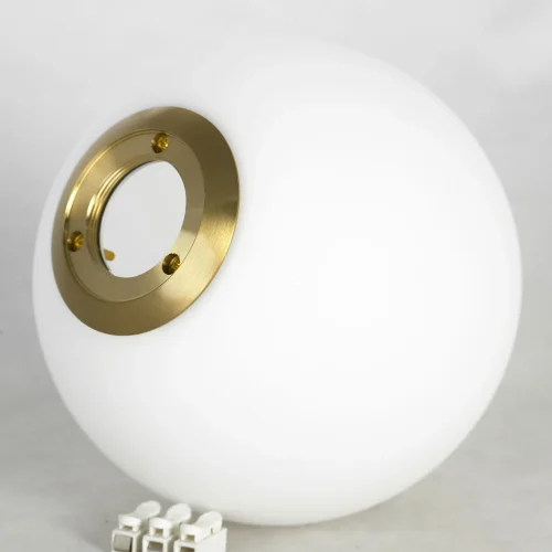 Светильник подвесной LSP-8589 Lussole белый 1 лампа, основание матовое золото в стиле современный  фото 4