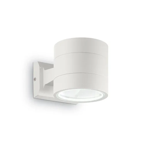 Настенный светильник SNIF AP1 ROUND BIANCO Ideal Lux уличный IP54 белый 1 лампа, плафон белый в стиле современный G9