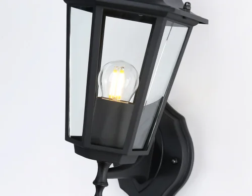 Настенный светильник ST2010 Ambrella light уличный IP54 чёрный 1 лампа, плафон прозрачный в стиле хай-тек современный E27 фото 3