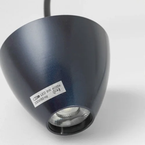Светильник подвесной LED Irvine LSP-7081 Lussole белый 1 лампа, основание чёрное в стиле хай-тек современный  фото 2
