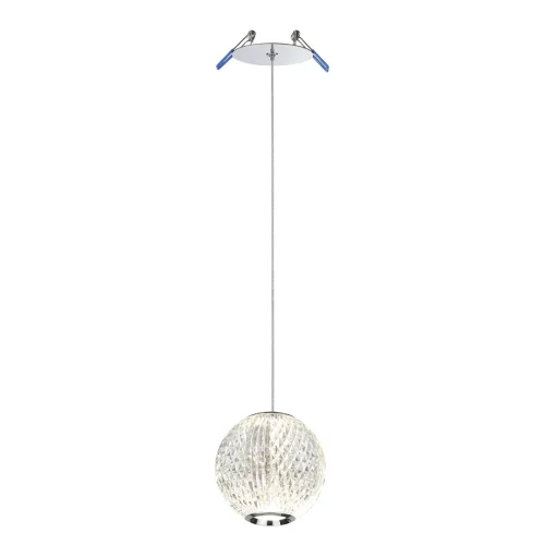 Светильник подвесной LED Crystal 5007/5LA Odeon Light прозрачный 1 лампа, основание хром в стиле современный шар фото 5