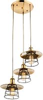 Светильник подвесной лофт 15086-3H Globo античный бронза бронзовый 3 лампы, основание античное бронза в стиле лофт 