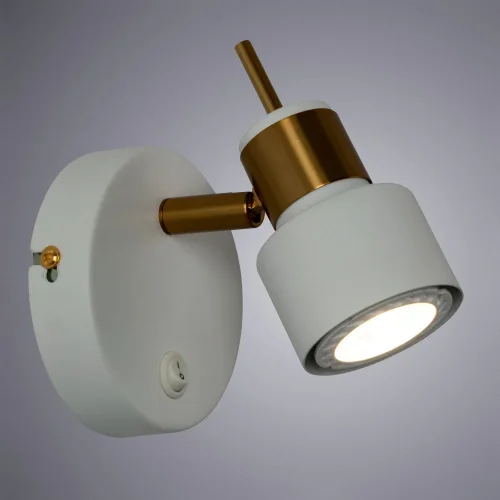 Бра с выключателем Almach A1906AP-1WH Arte Lamp белый на 1 лампа, основание белое в стиле современный  фото 2