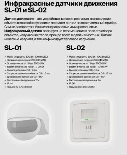 Купить Инфрокрасный датчик движения и освещенности SI-02 Maytoni в интернет магазине Уютный-Свет.рф фото 3