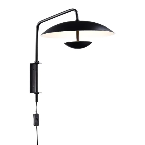 Бра с выключателем в розетку LED Armonico SL6502.401.01 ST-Luce чёрный на 1 лампа, основание чёрное в стиле минимализм в розетку