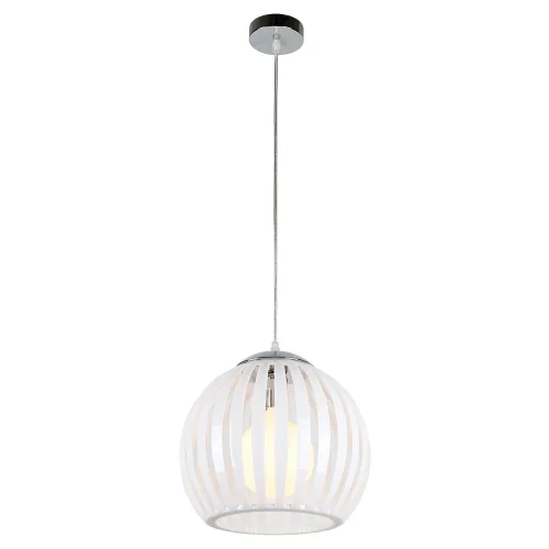 Светильник подвесной Hockessin GRLSP-0158 Lussole белый 1 лампа, основание хром в стиле современный 