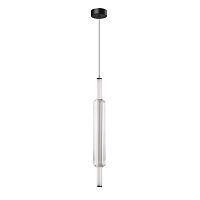 Светильник подвесной LED Rigla A6840SP-12CL Arte Lamp прозрачный 1 лампа, основание чёрное в стиле модерн хай-тек трубочки