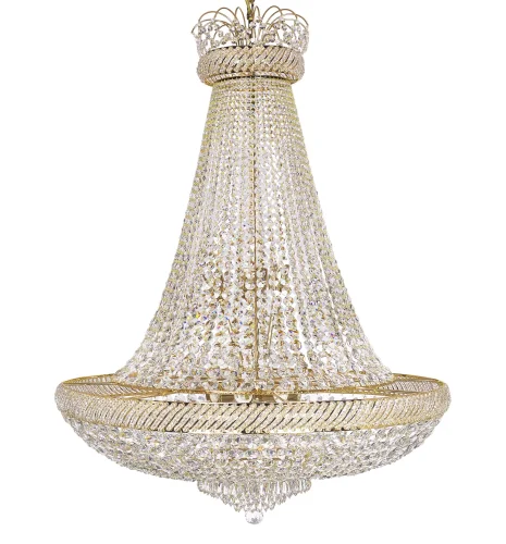 Люстра хрустальная подвесная Bari E 1.5.80.200 G Dio D'Arte без плафона на 12 ламп, основание золотое в стиле классический 
