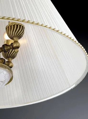 Люстра подвесная  L 6402/60 Reccagni Angelo белая на 5 ламп, основание античное бронза в стиле классический  фото 4