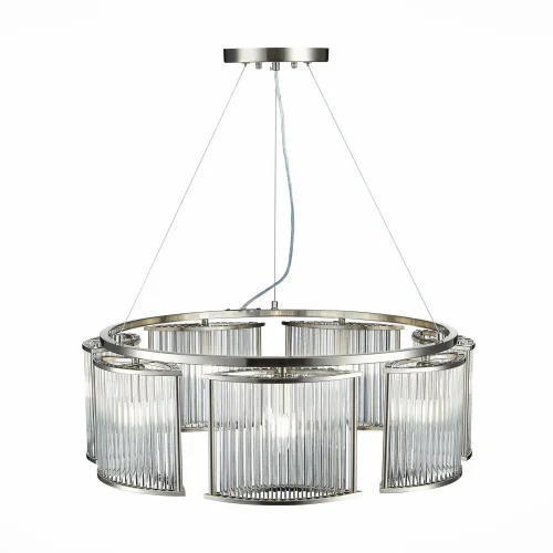 Люстра подвесная Velletri SL1627.103.07 ST-Luce прозрачная на 7 ламп, основание хром в стиле американский современный  фото 3