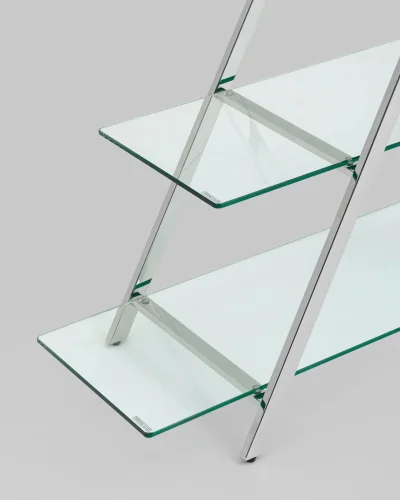 Стеллаж Гейт, прозрачное стекло, сталь серебро УТ000036349 Stool Group, размеры - *1760**1200 мм фото 4