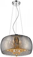 Люстра подвесная Apollonia WE120.09.103 Wertmark прозрачная серая на 9 ламп, основание хром в стиле современный 