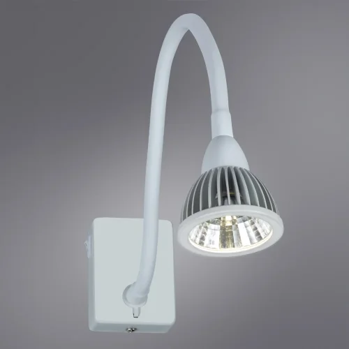 Бра с выключателем LED  A4107AP-1WH Arte Lamp белый на 1 лампа, основание белое в стиле современный гибкая ножка фото 2