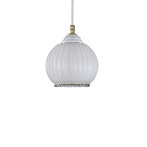 Светильник подвесной L 9600/14 Reccagni Angelo белый 1 лампа, основание белое в стиле классический 