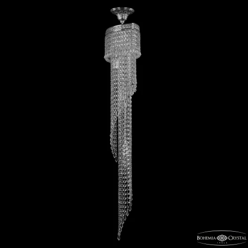 Люстра каскадная хрустальная 83113/35IV-100 Ni Bohemia Ivele Crystal прозрачная на 8 ламп, основание никель в стиле классический современный r фото 4