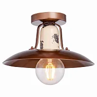 Светильник потолочный Vermilion LSP-8161 Lussole коричневый 1 лампа, основание коричневое бежевое в стиле лофт 