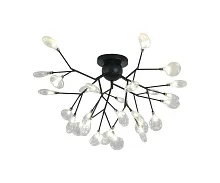 Люстра потолочная Ветта 07521-27,19(21) Kink Light прозрачная на 27 ламп, основание чёрное в стиле современный флористика ветви