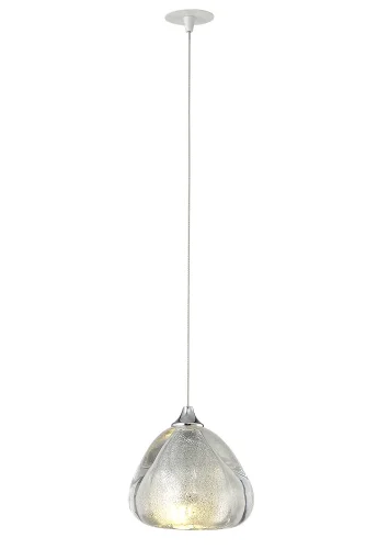 Светильник подвесной VERANO SP1 SILVER Crystal Lux прозрачный серебряный 1 лампа, основание хром в стиле современный выдувное фото 2