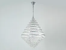 Люстра каскадная 10125+28/C Newport прозрачная на 33 лампы, основание хром в стиле американский современный 